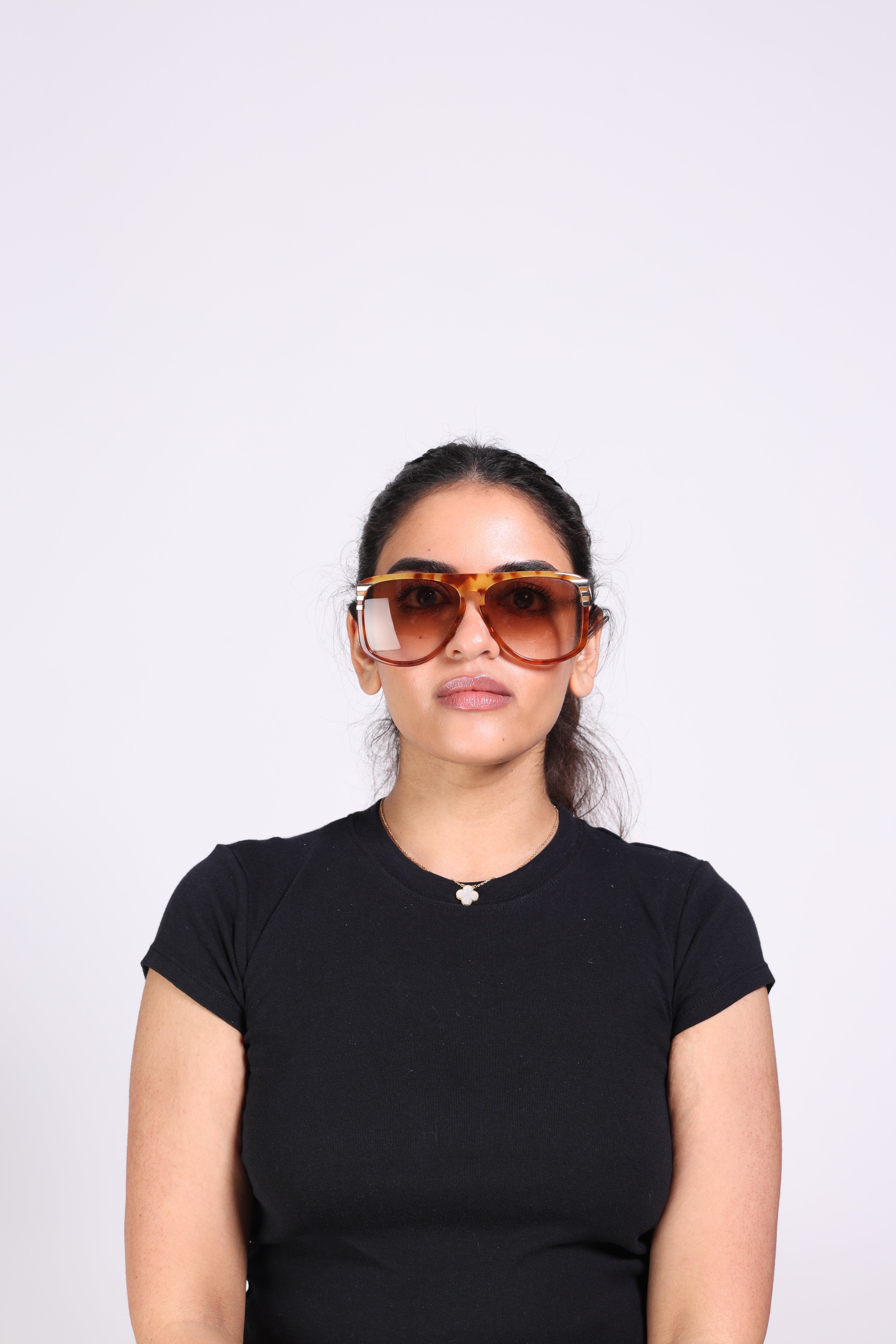 Chloe leather aviator sunglasses on sale