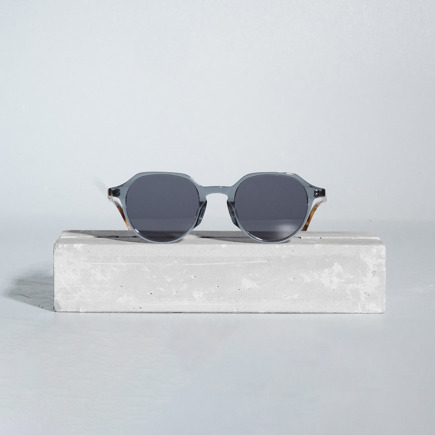 Waiting For The Sun Zack Crystal Blue sustainable sunglasses.